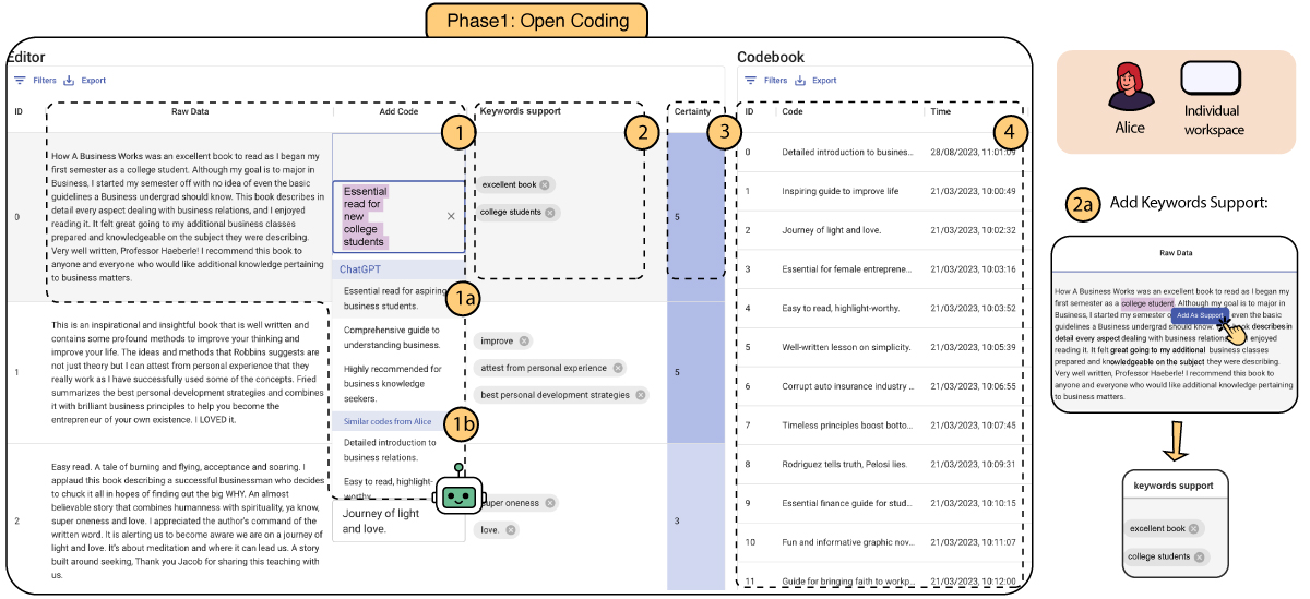 Editing Interface for Phase 1